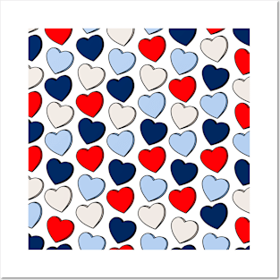 Love heart pattern 2 Posters and Art